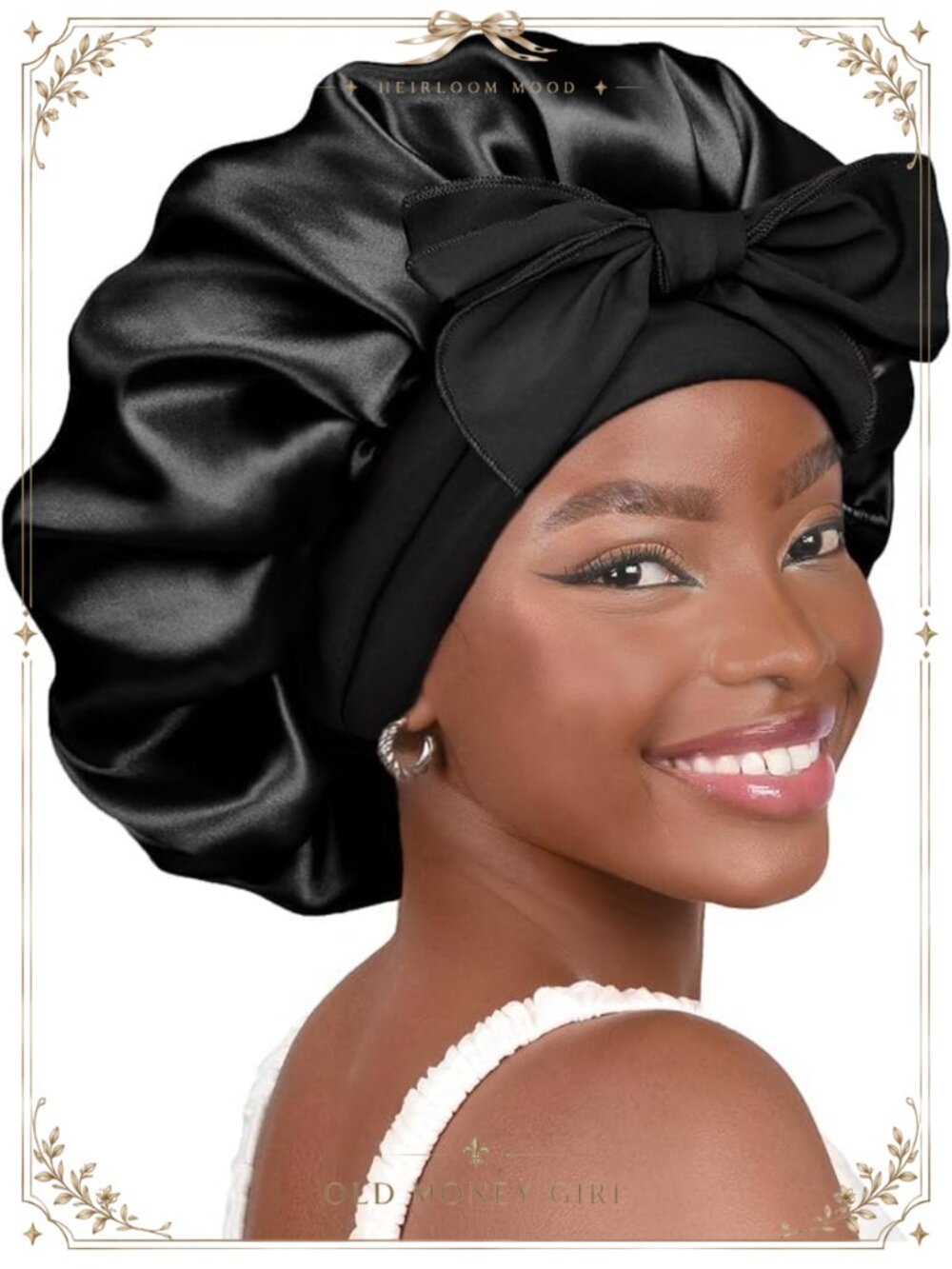 Double Layer Soft Satin Bonnet for Sleeping Adjustable Hair Wrap